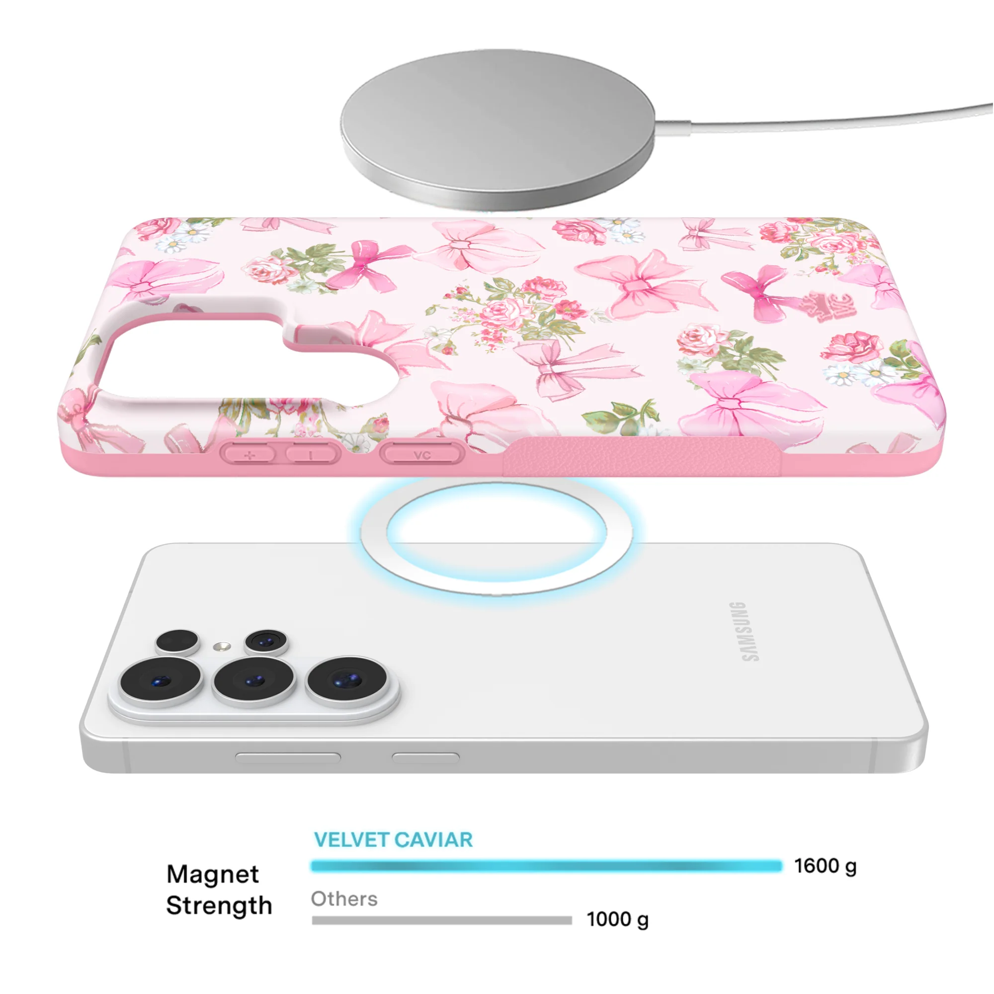 Posie Pink Bow Samsung Case - Image 69