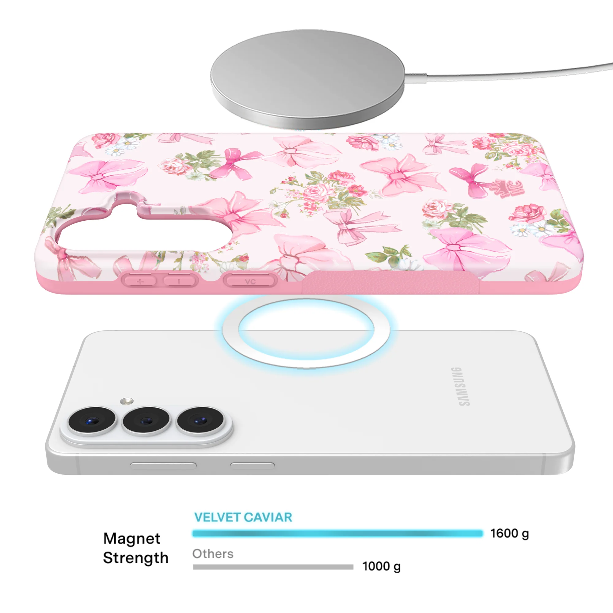 Posie Pink Bow Samsung Case - Image 74