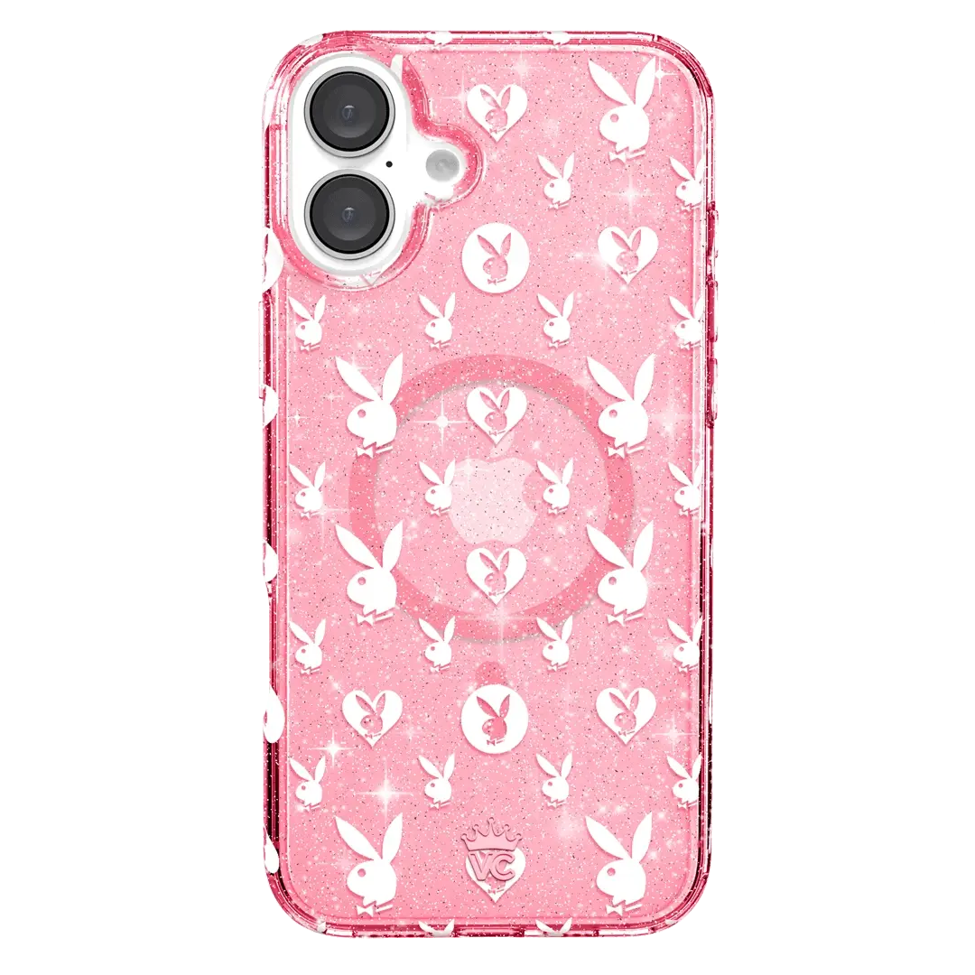 Playboy Pink Bunny Glitter iPhone Case - Image 102