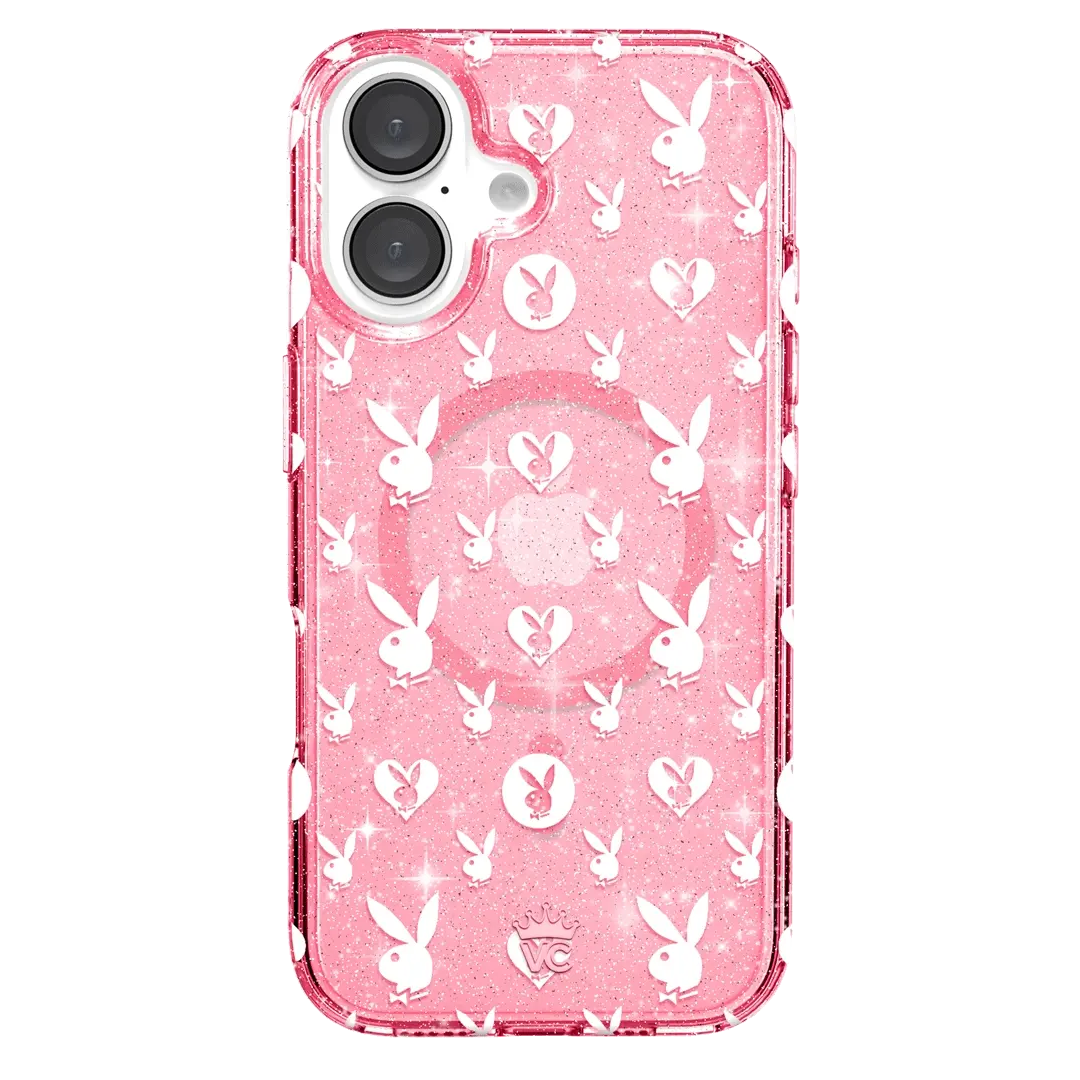 Playboy Pink Bunny Glitter iPhone Case - Image 108