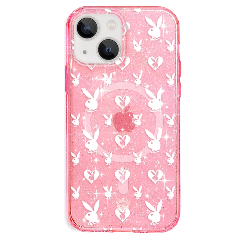 Playboy Pink Bunny Glitter iPhone Case - Image 24