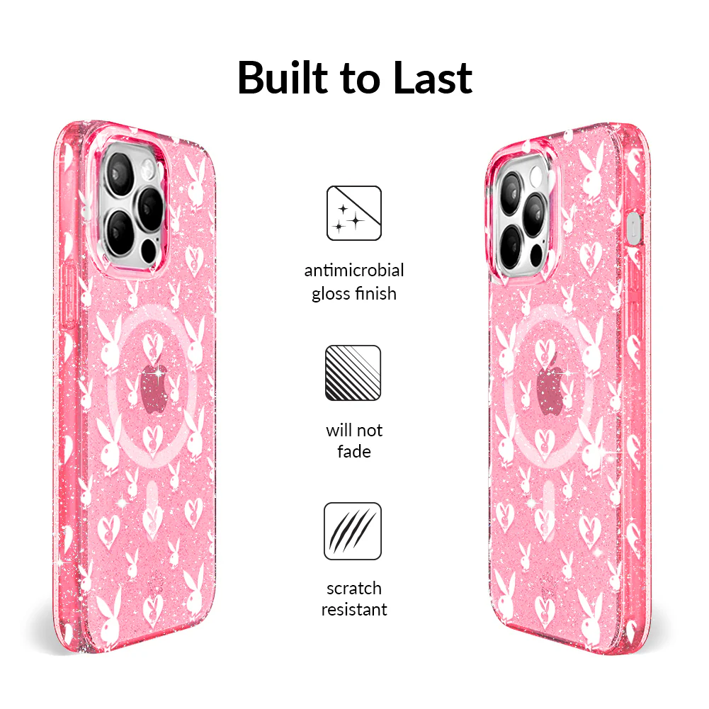Playboy Pink Bunny Glitter iPhone Case - Image 40
