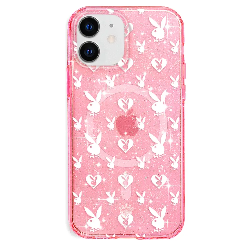 Playboy Pink Bunny Glitter iPhone Case - Image 48