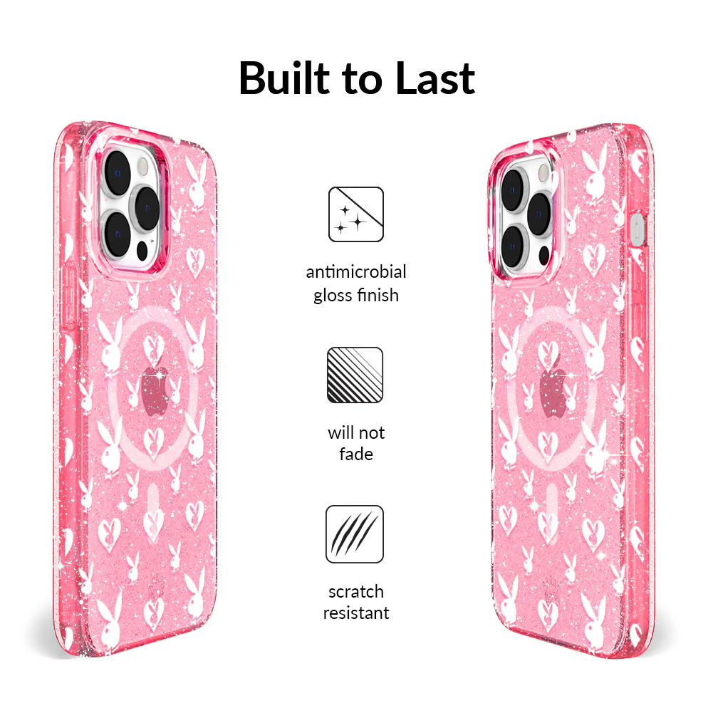 Playboy Pink Bunny Glitter iPhone Case - Image 5