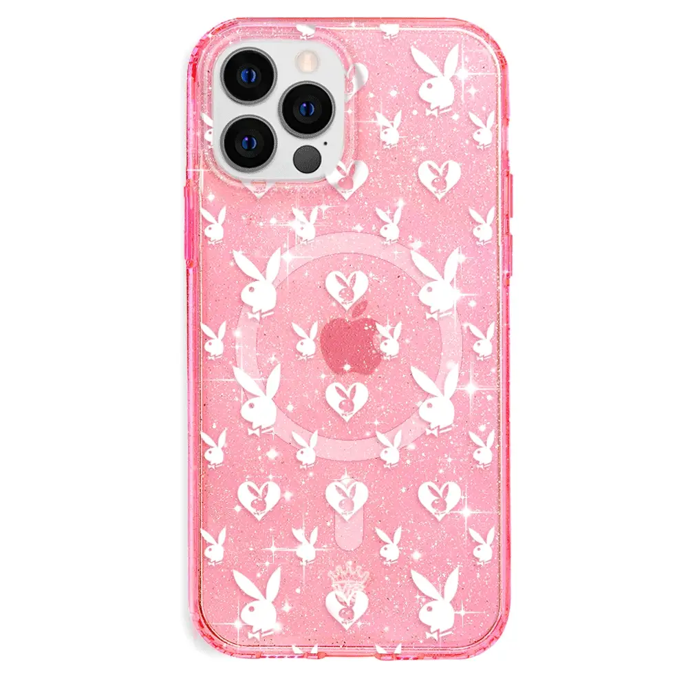 Playboy Pink Bunny Glitter iPhone Case - Image 60