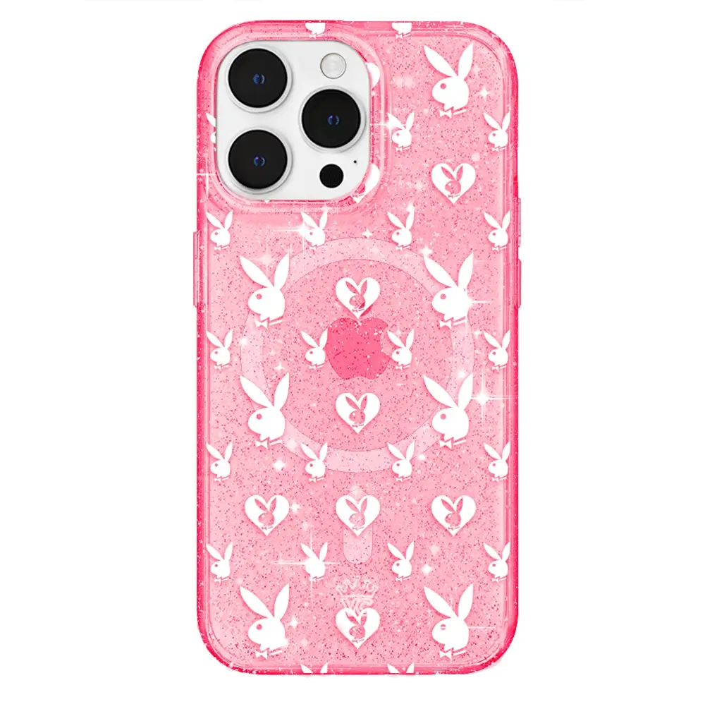 Playboy Pink Bunny Glitter iPhone Case - Image 7