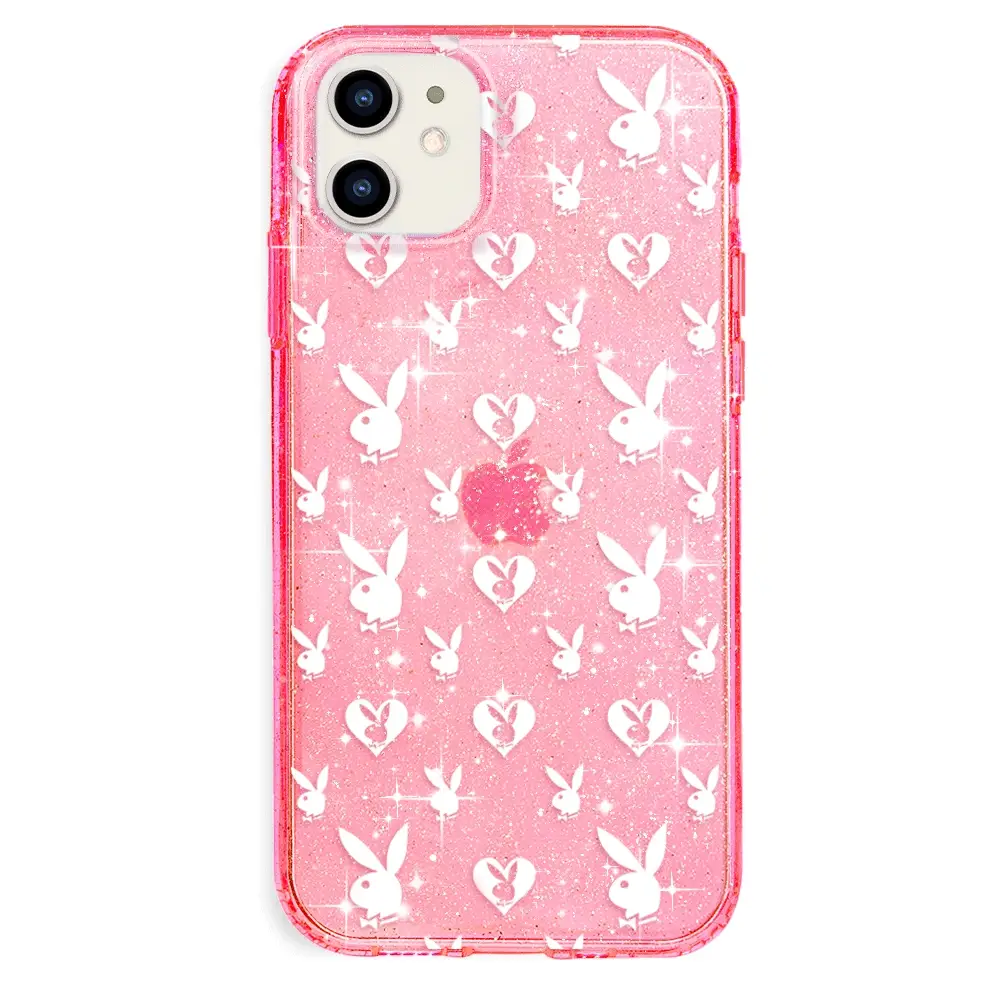 Playboy Pink Bunny Glitter iPhone Case - Image 72