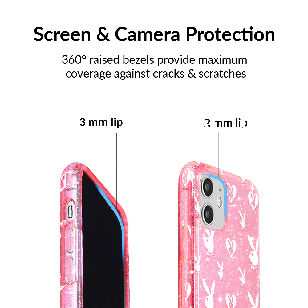 Playboy Pink Bunny Glitter iPhone Case - Image 74