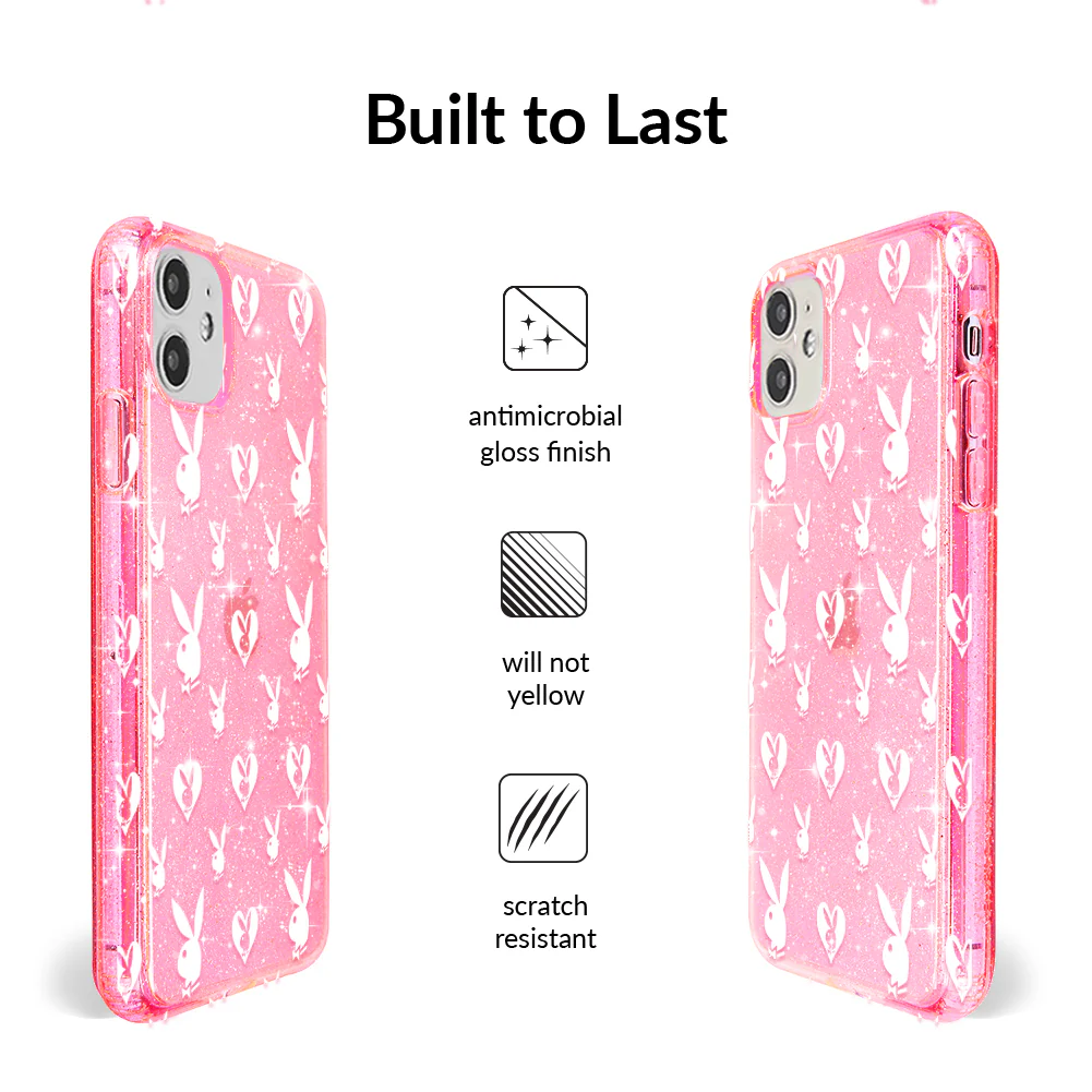 Playboy Pink Bunny Glitter iPhone Case - Image 76
