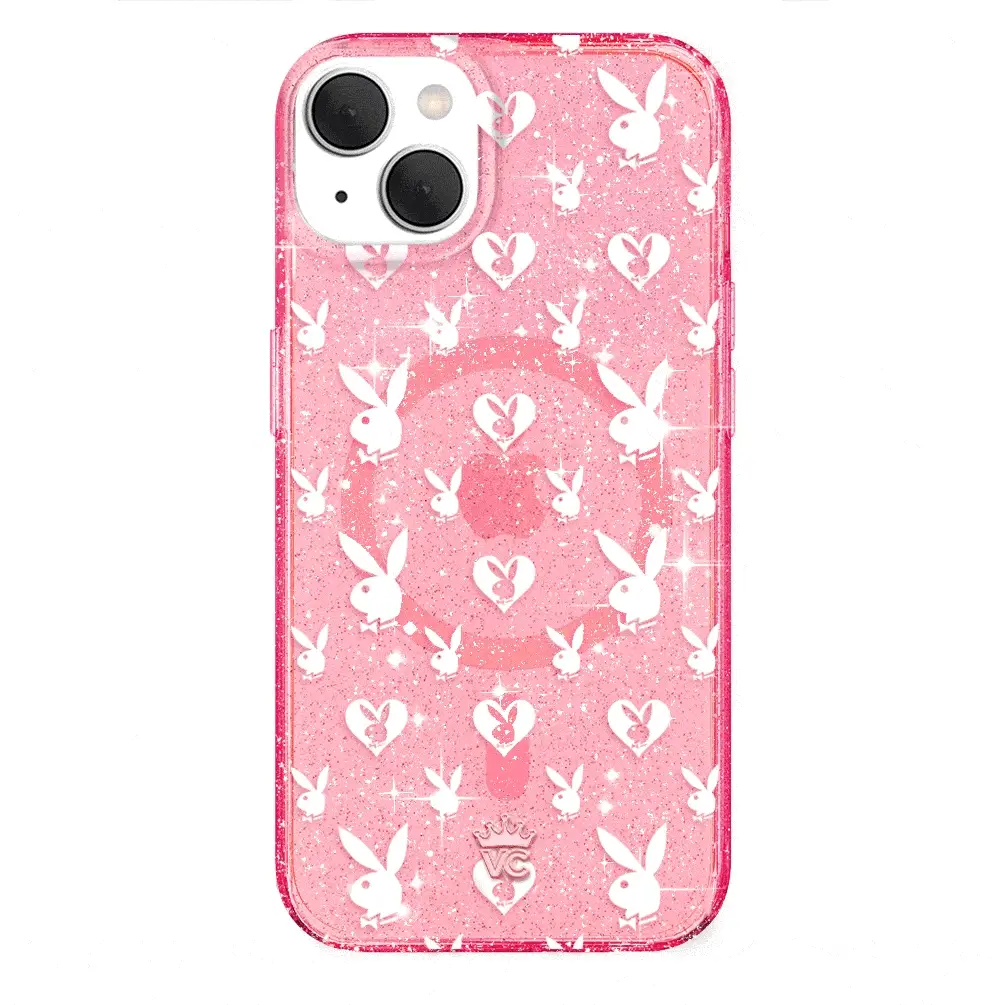 Playboy Pink Bunny Glitter iPhone Case - Image 78
