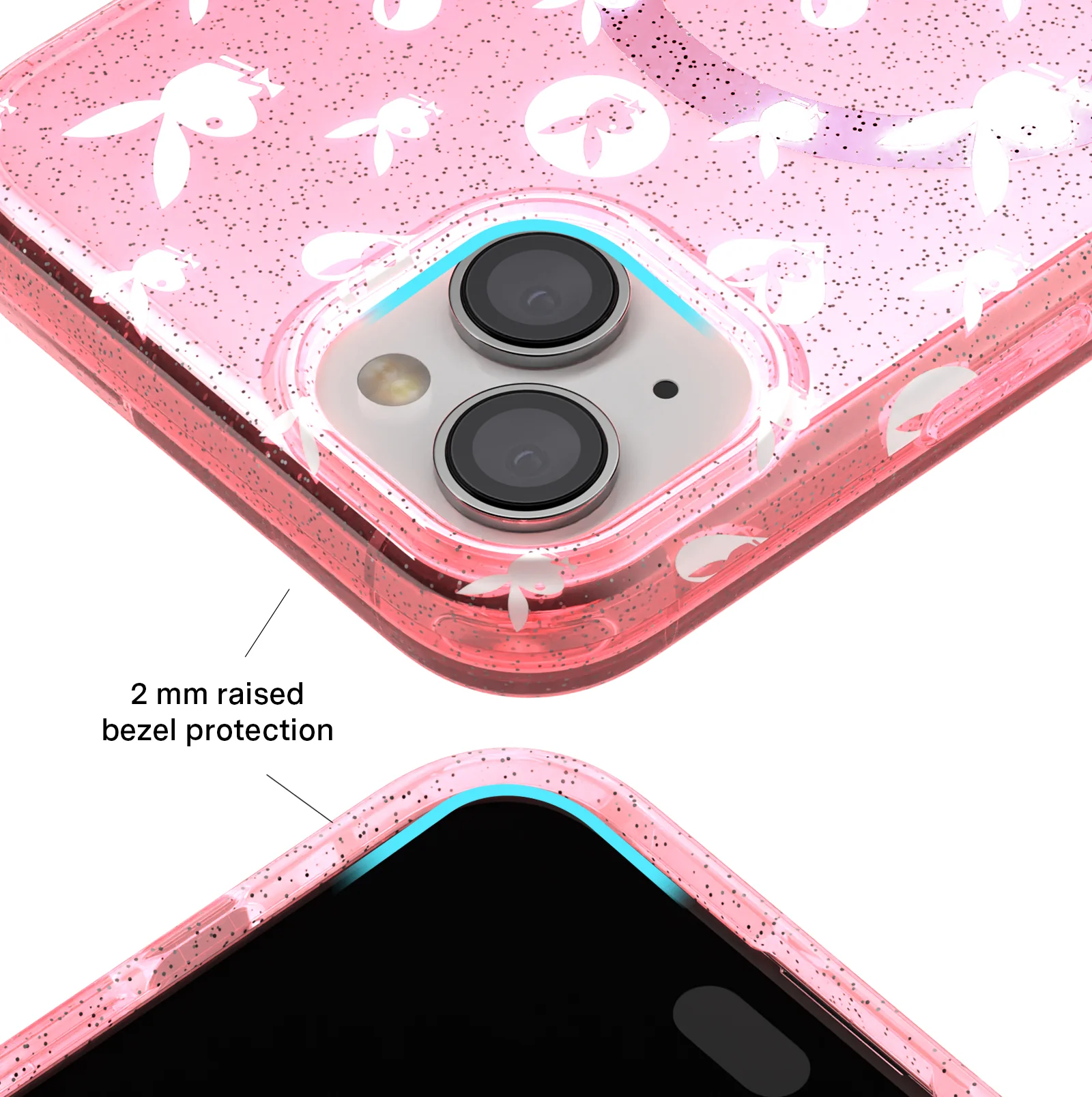 Playboy Pink Bunny Glitter iPhone Case - Image 86
