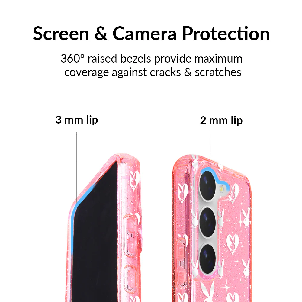 Playboy Pink Bunny Glitter Samsung Case - Image 3