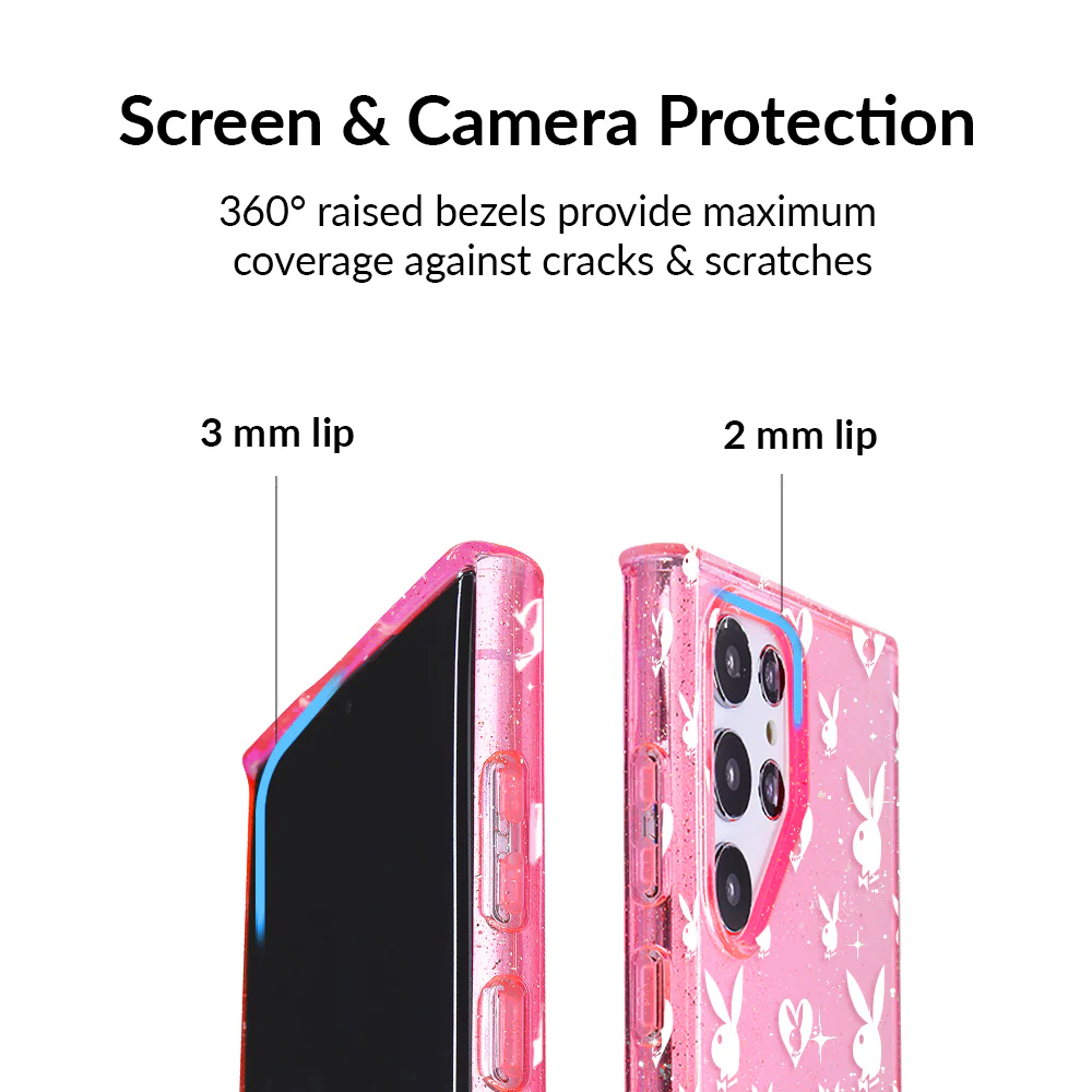 Playboy Pink Bunny Glitter Samsung Case - Image 33