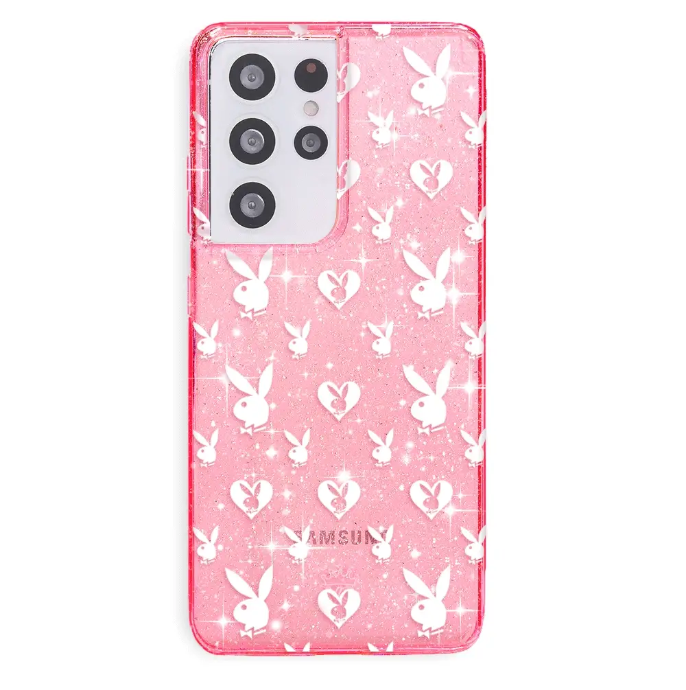 Playboy Pink Bunny Glitter Samsung Case - Image 49