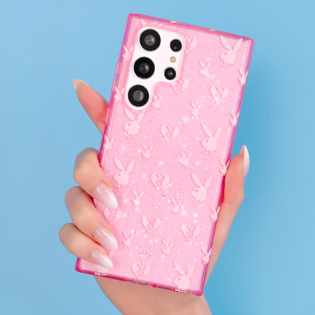 Playboy Pink Bunny Glitter Samsung Case - Image 8