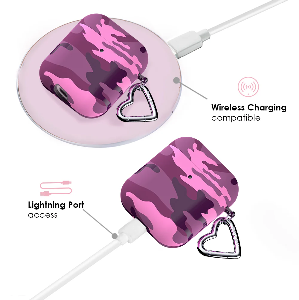 Magenta Camo AirPod Case - Image 4