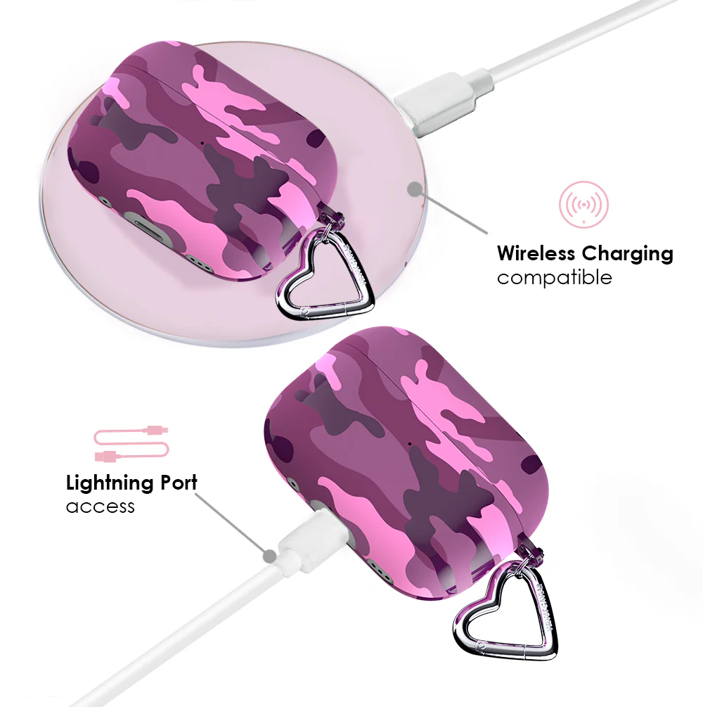 Magenta Camo AirPod Case - Image 9