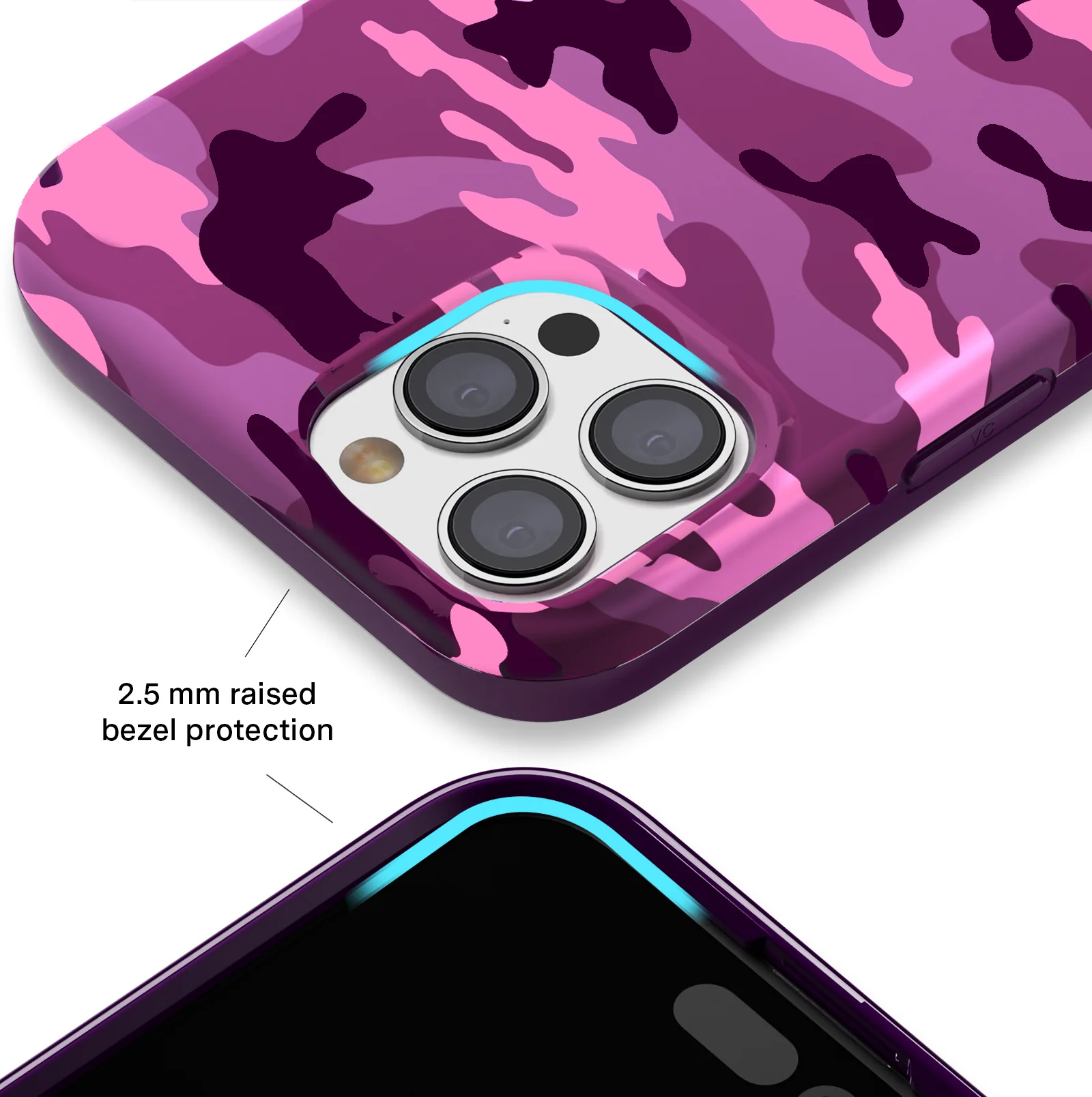 Magenta Camo iPhone Case - Image 105