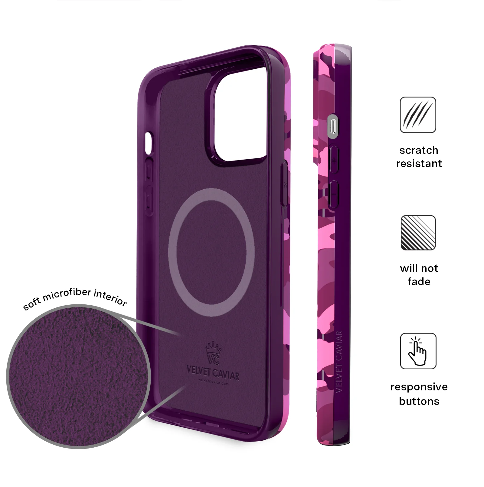 Magenta Camo iPhone Case - Image 24
