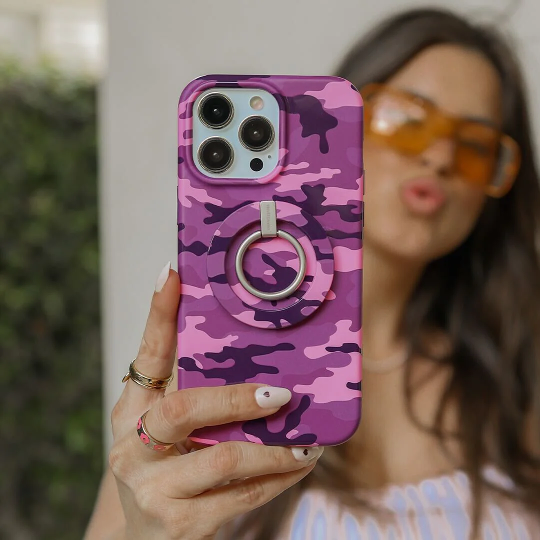Magenta Camo iPhone Case - Image 26