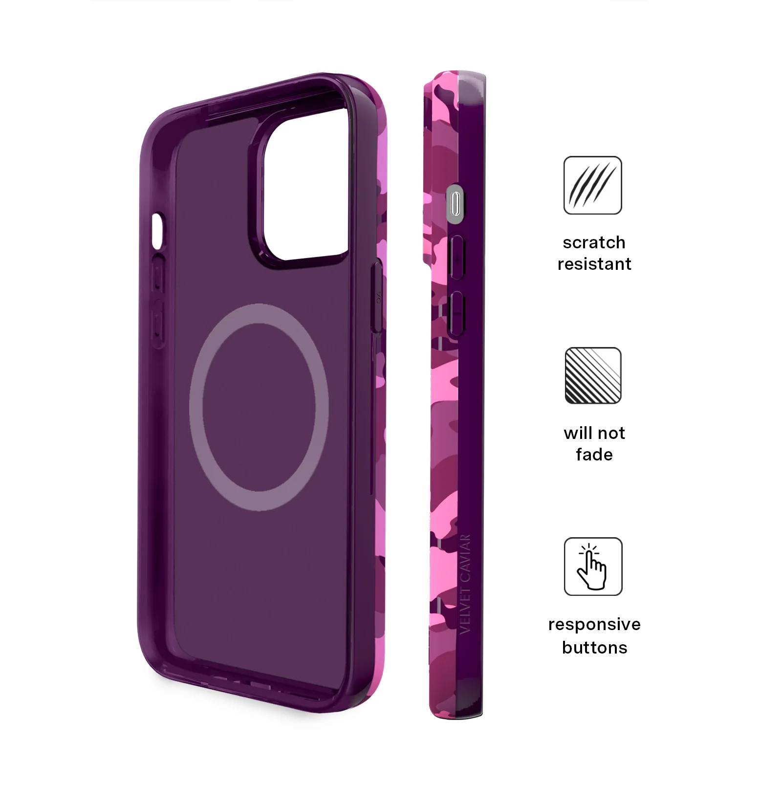 Magenta Camo iPhone Case - Image 42