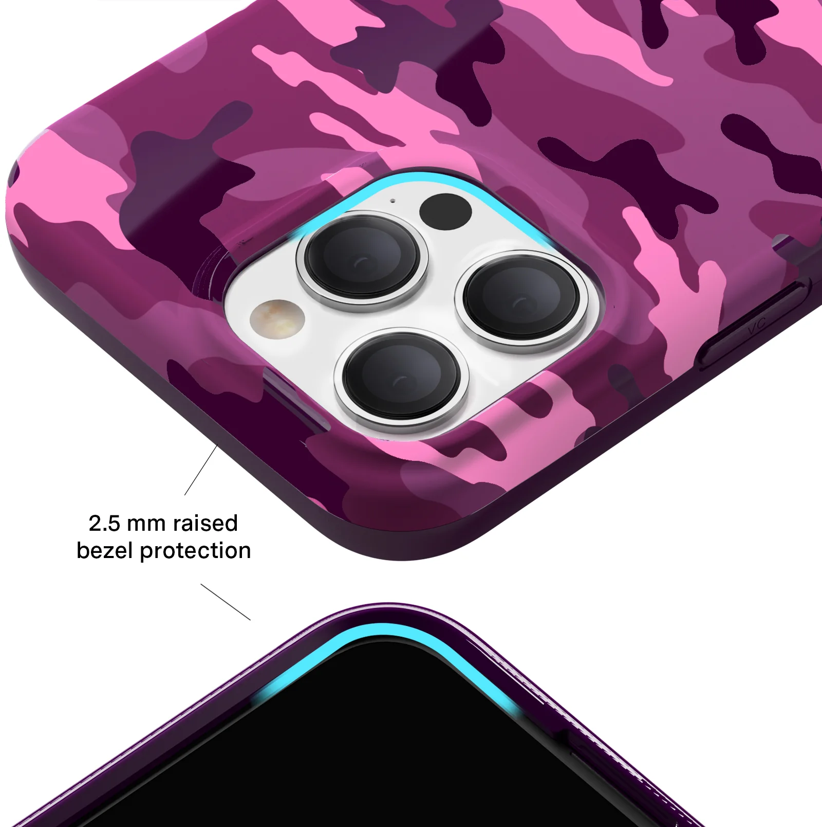 Magenta Camo iPhone Case - Image 87