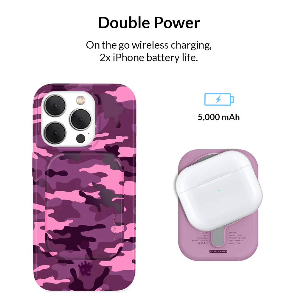 Magenta Camo MagSafe Battery Power Pack - Image 3