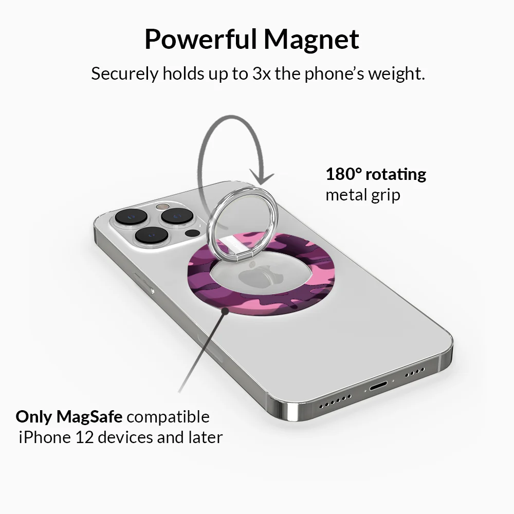 Magenta Camo MagSafe Grip Ring - Image 3