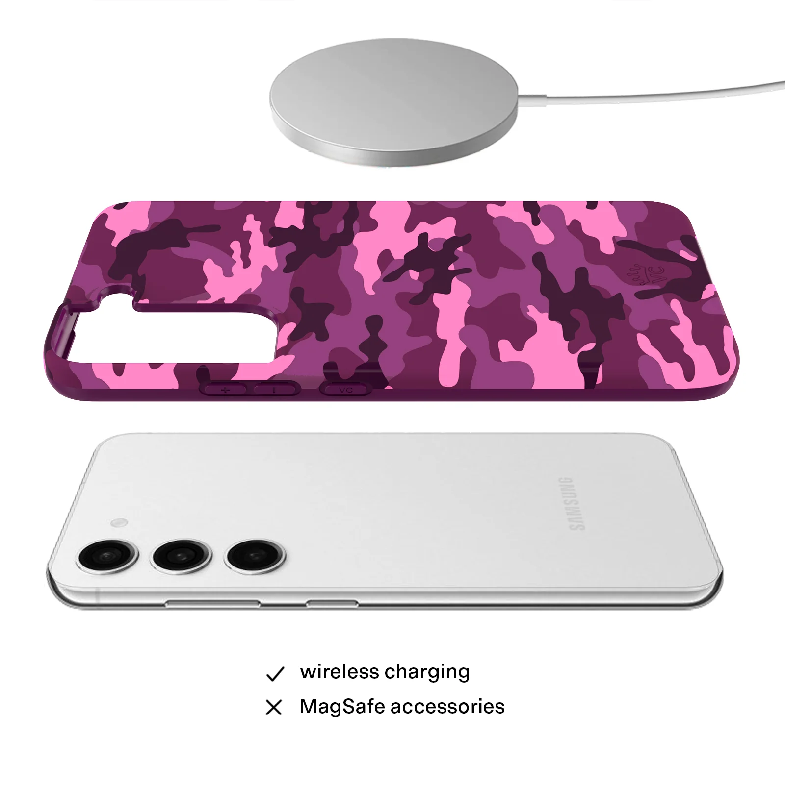 Magenta Camo Samsung Case - Image 35