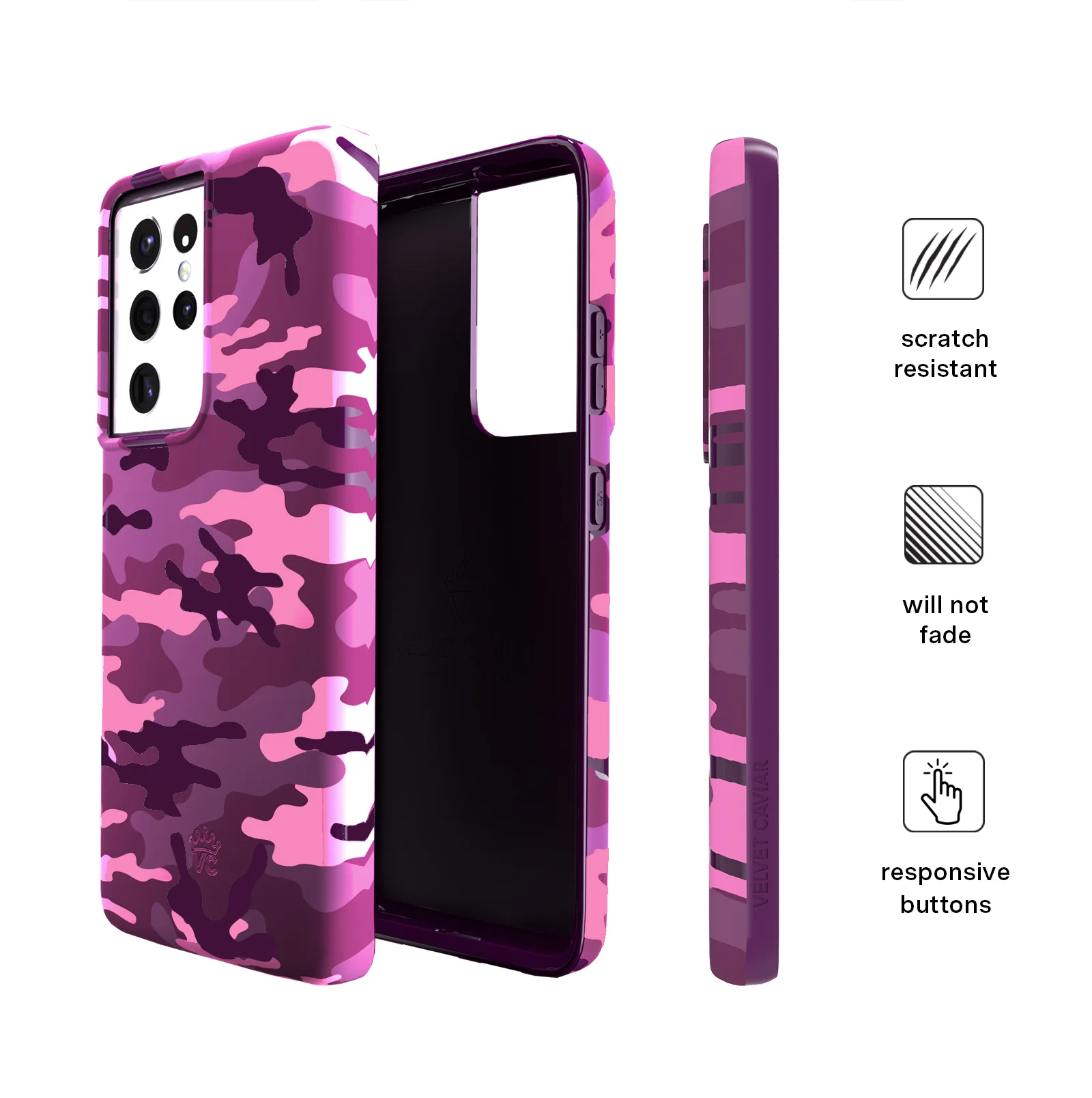 Magenta Camo Samsung Case - Image 45