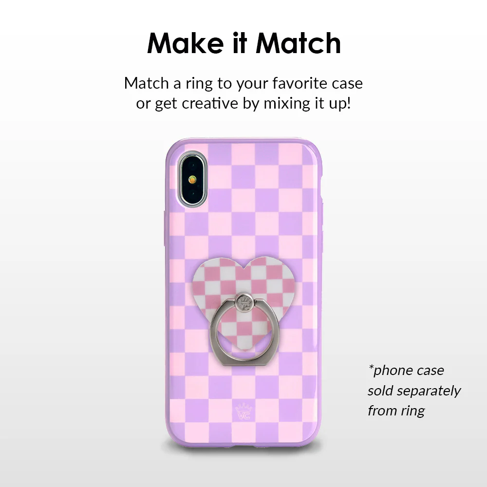 Pink Checkered Phone Ring - Image 2