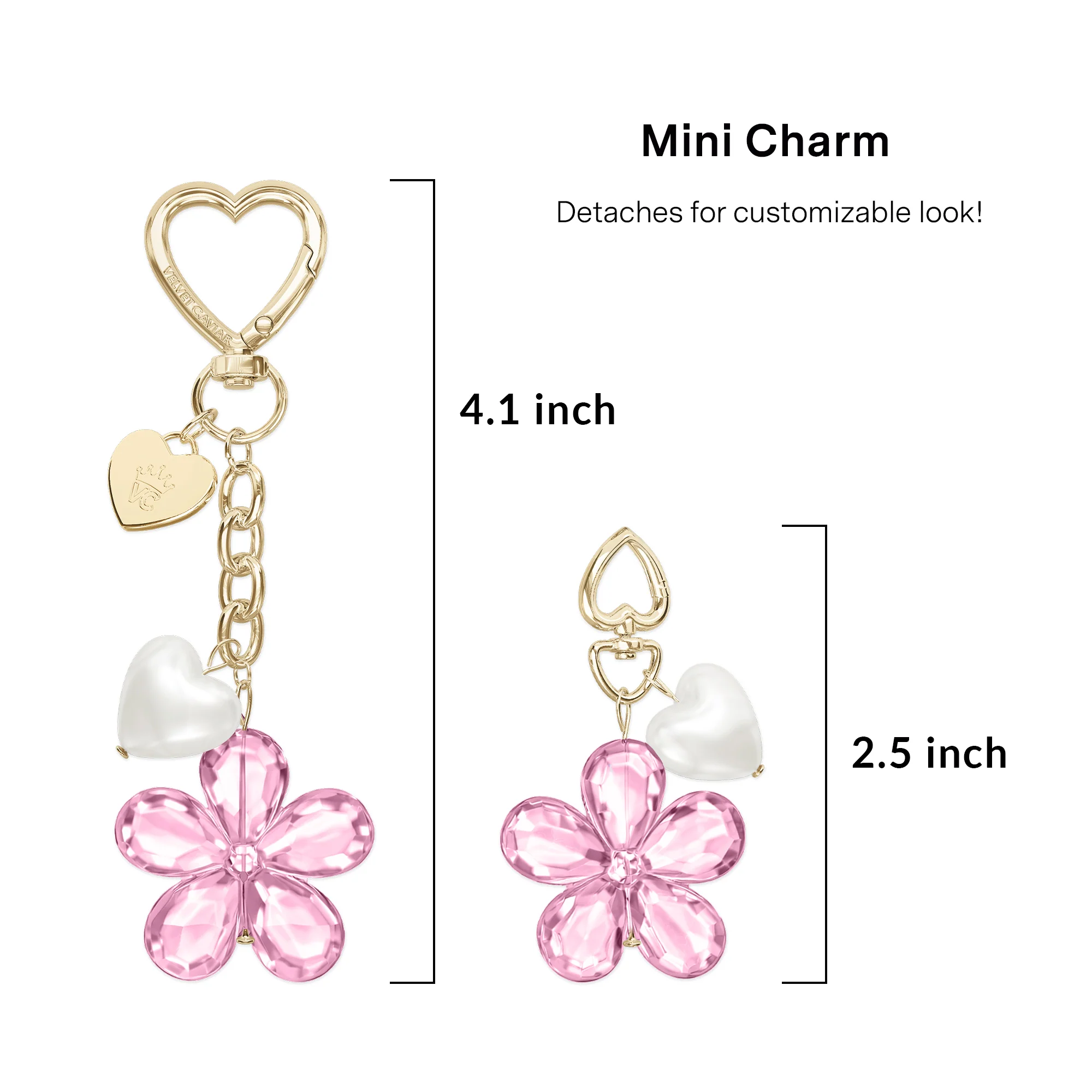 Pink Cherry Blossom Bag Charm - Image 4
