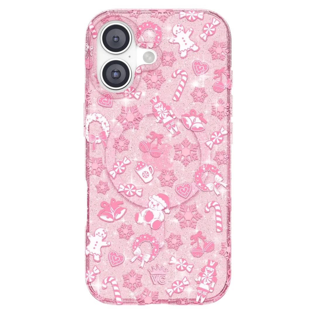 Pink Christmas Glitter iPhone Case - Image 16