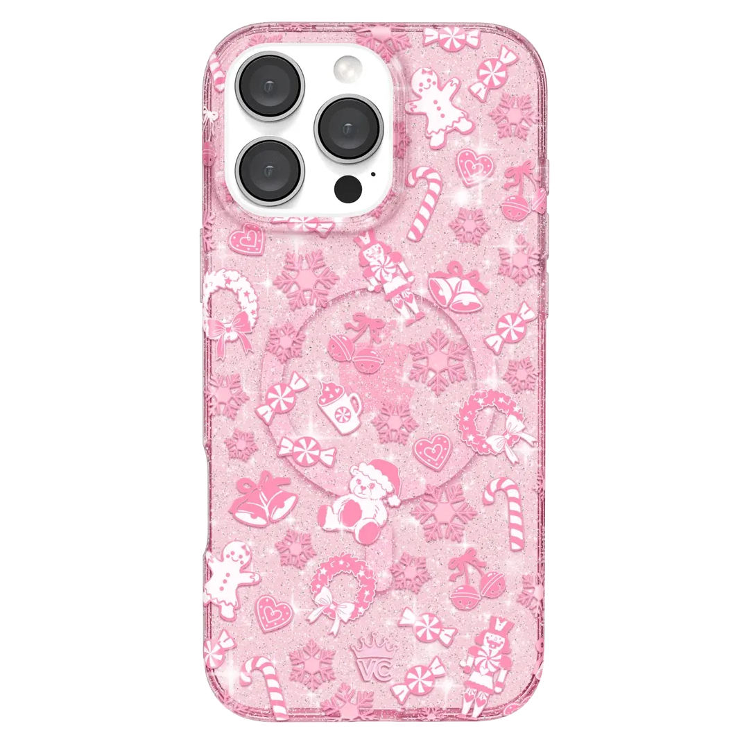 Pink Christmas Glitter iPhone Case - Image 21