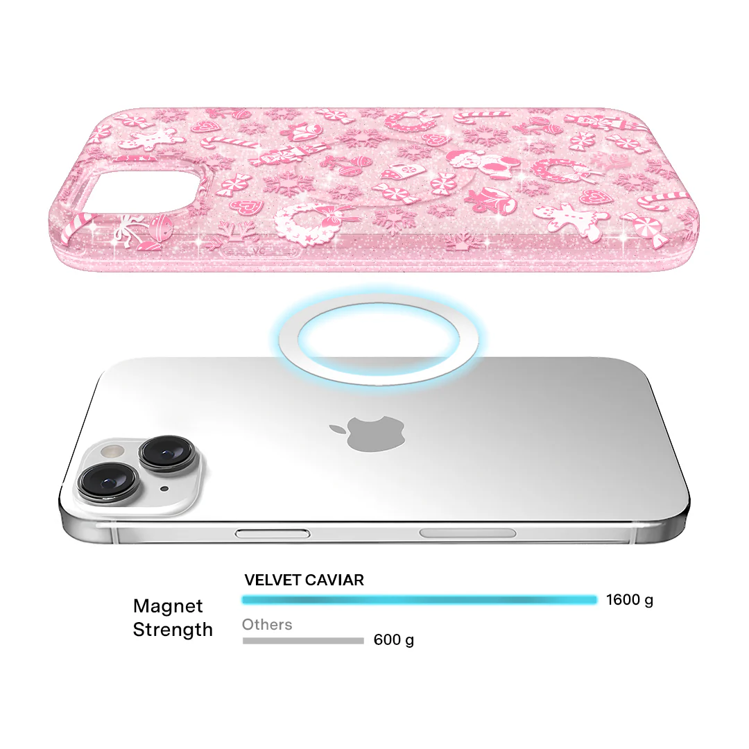 Pink Christmas Glitter iPhone Case - Image 59