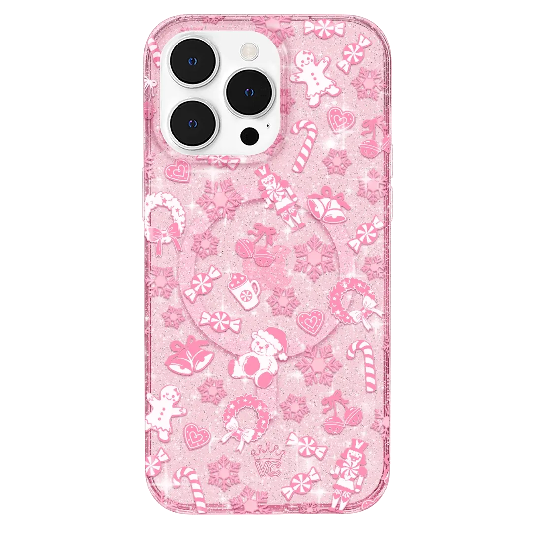 Pink Christmas Glitter iPhone Case - Image 61