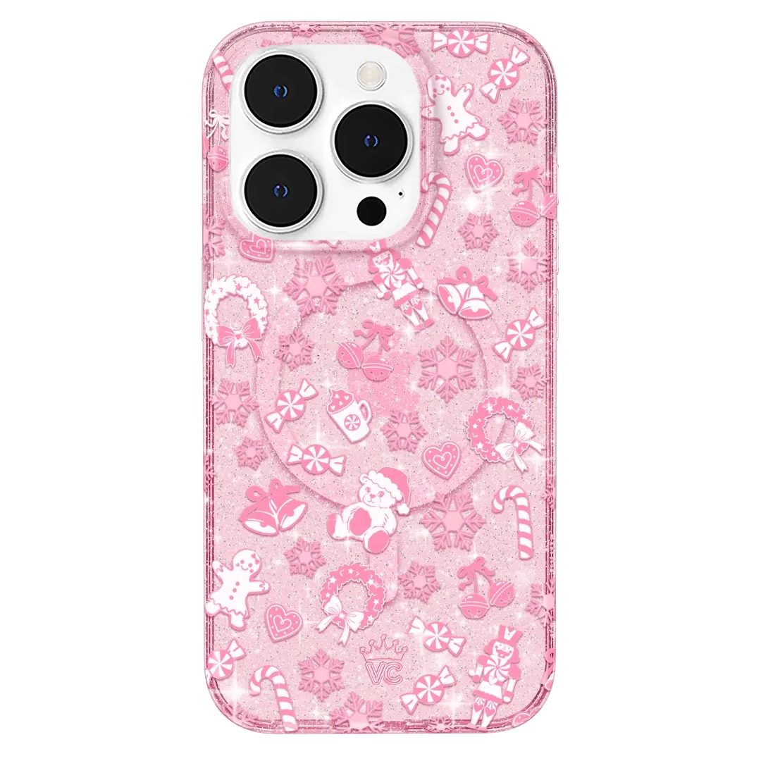 Pink Christmas Glitter iPhone Case - Image 66