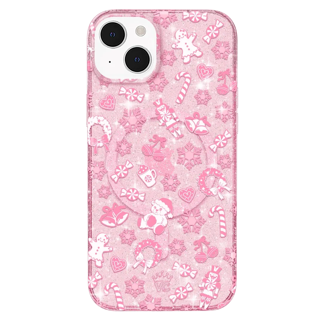Pink Christmas Glitter iPhone Case - Image 76