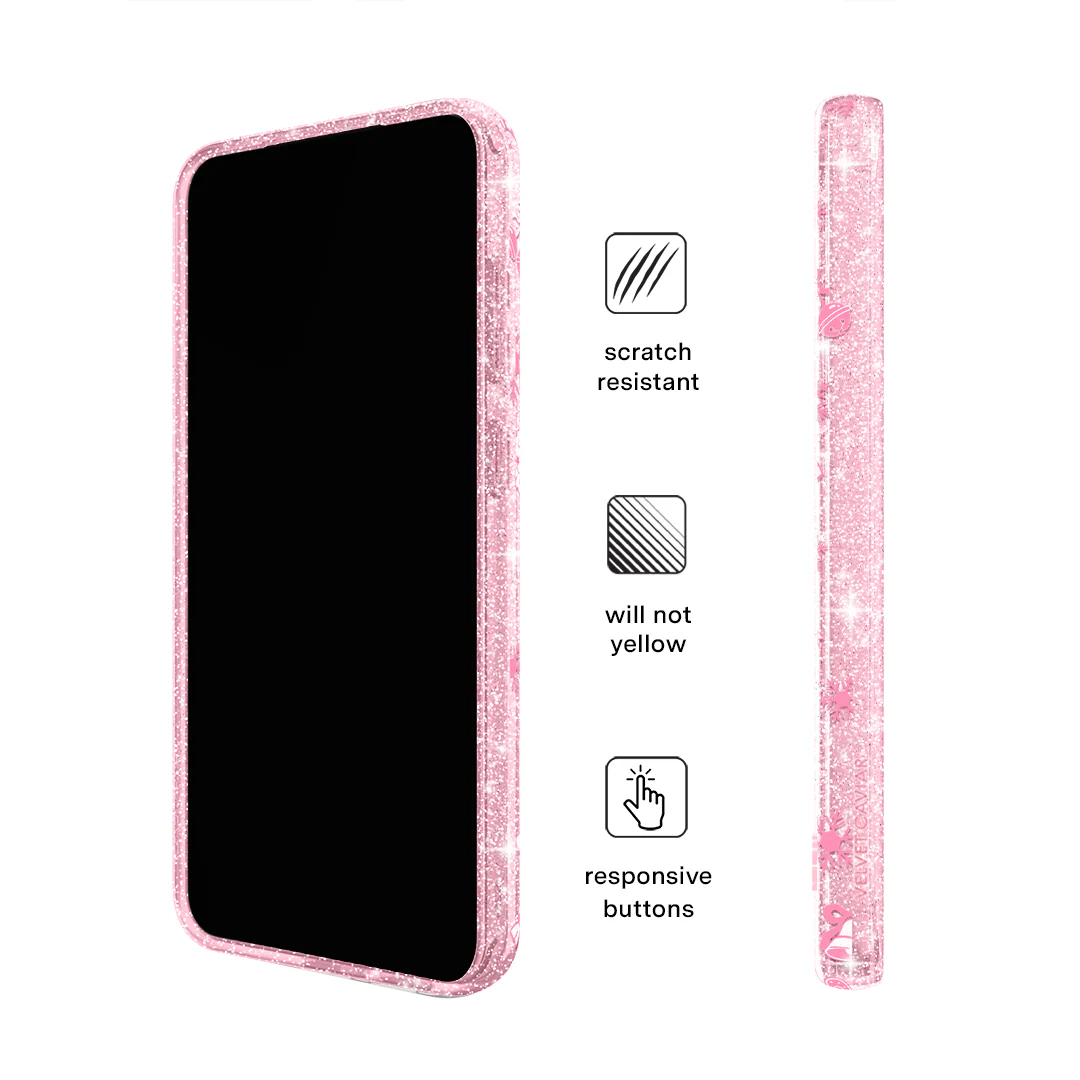 Pink Christmas Glitter Samsung Case - Image 10