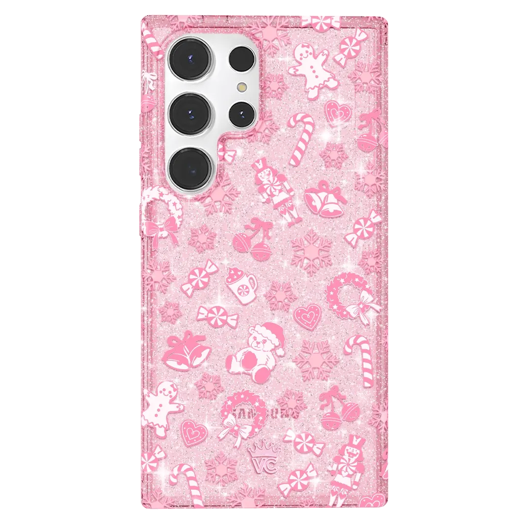 Pink Christmas Glitter Samsung Case - Image 16