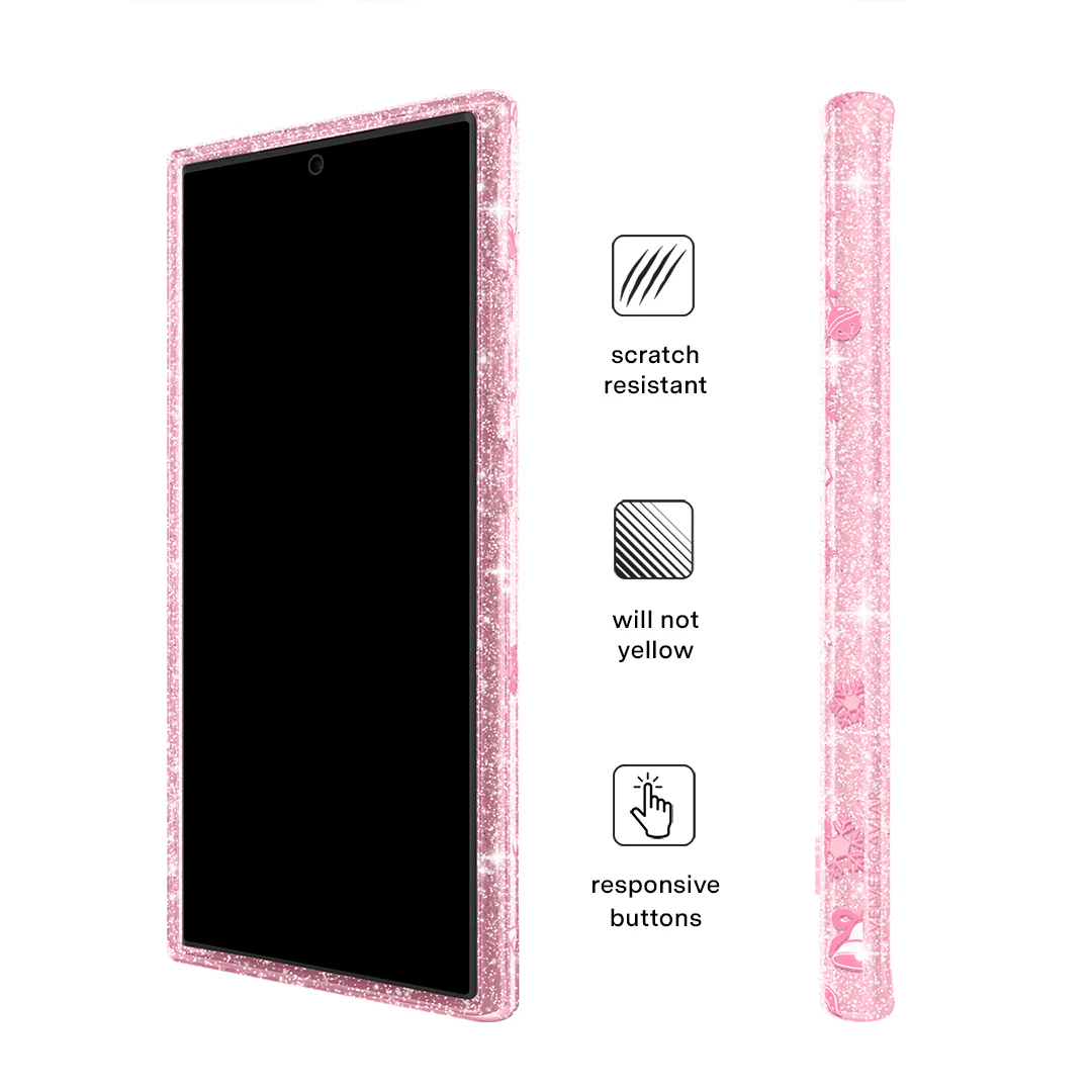 Pink Christmas Glitter Samsung Case - Image 20