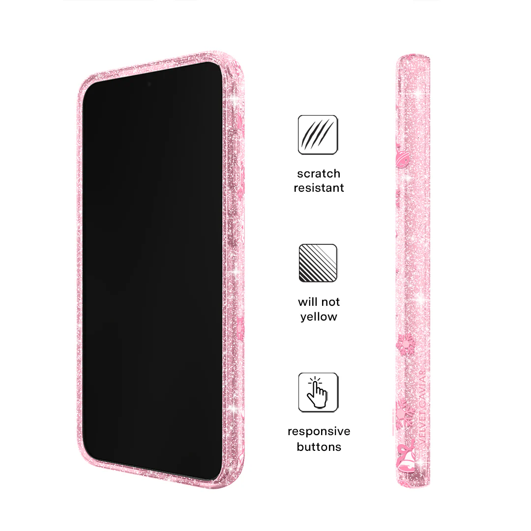 Pink Christmas Glitter Samsung Case - Image 30