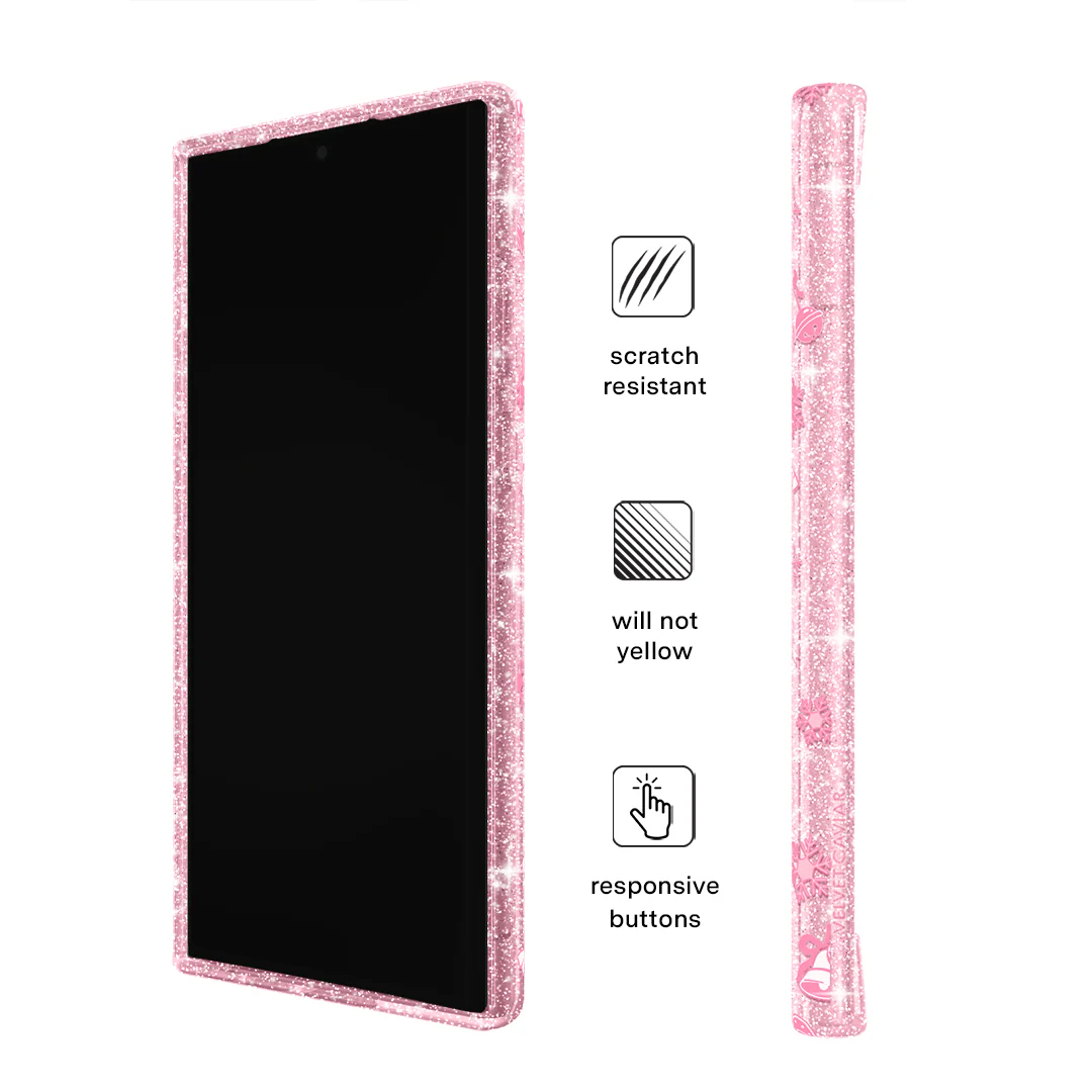 Pink Christmas Glitter Samsung Case - Image 50