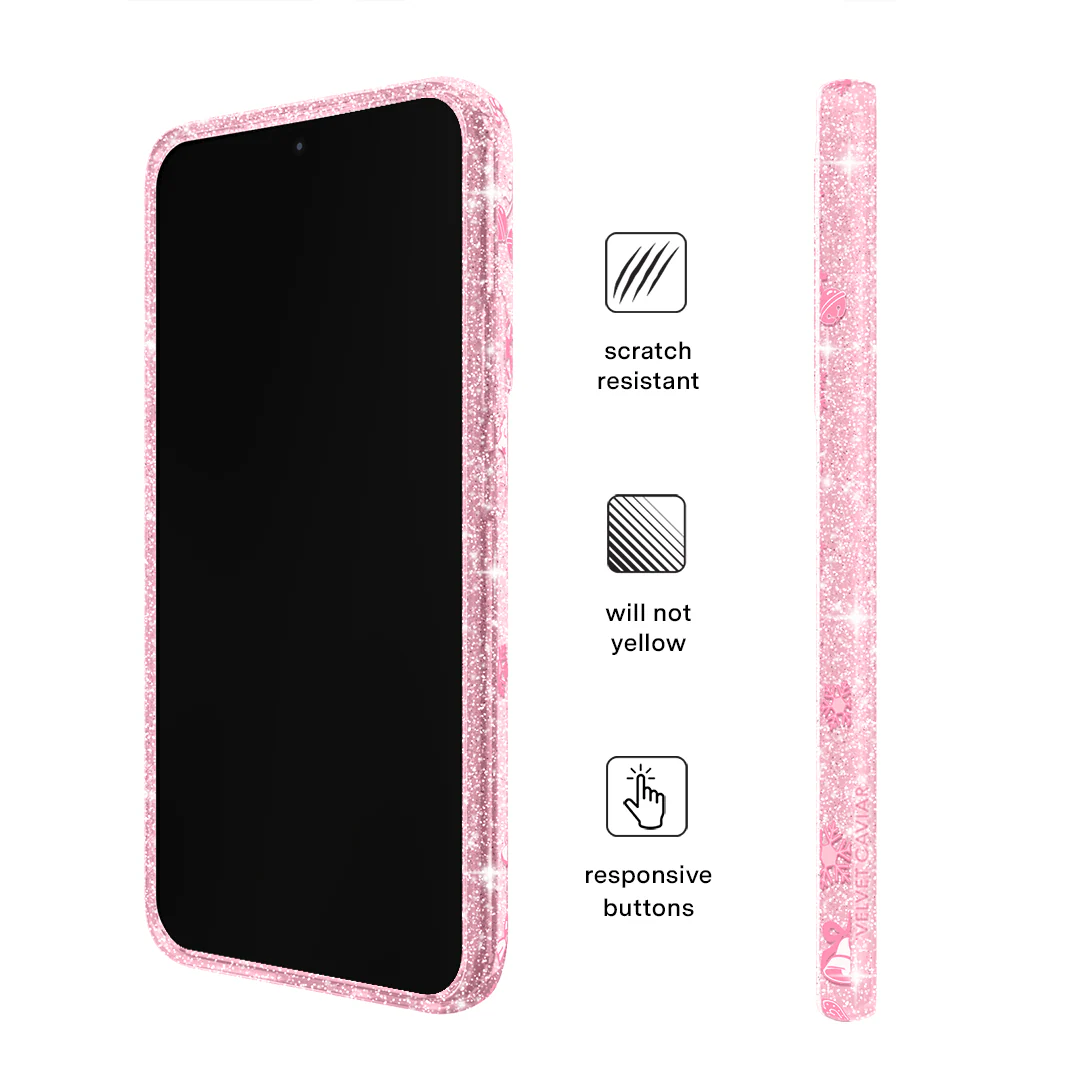 Pink Christmas Glitter Samsung Case - Image 55