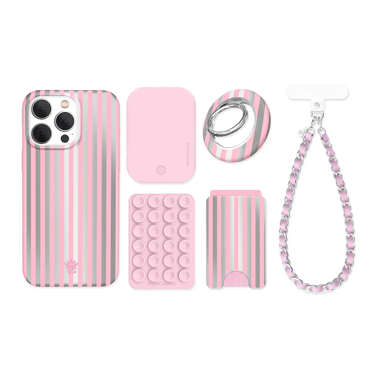 Pink Chrome Stripes iPhone Bundle Set - Image 10