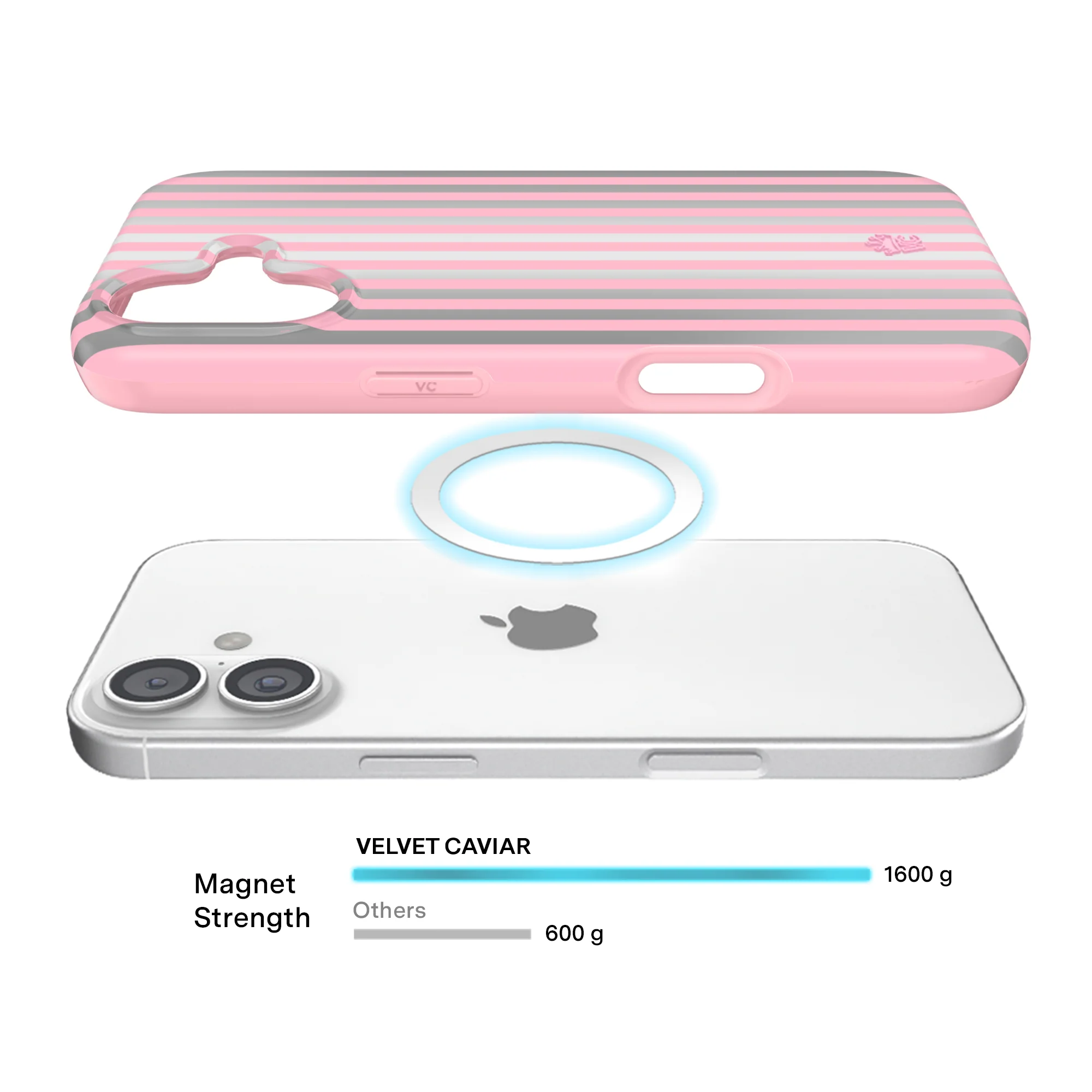 Pink Chrome Stripes iPhone Case - Image 49