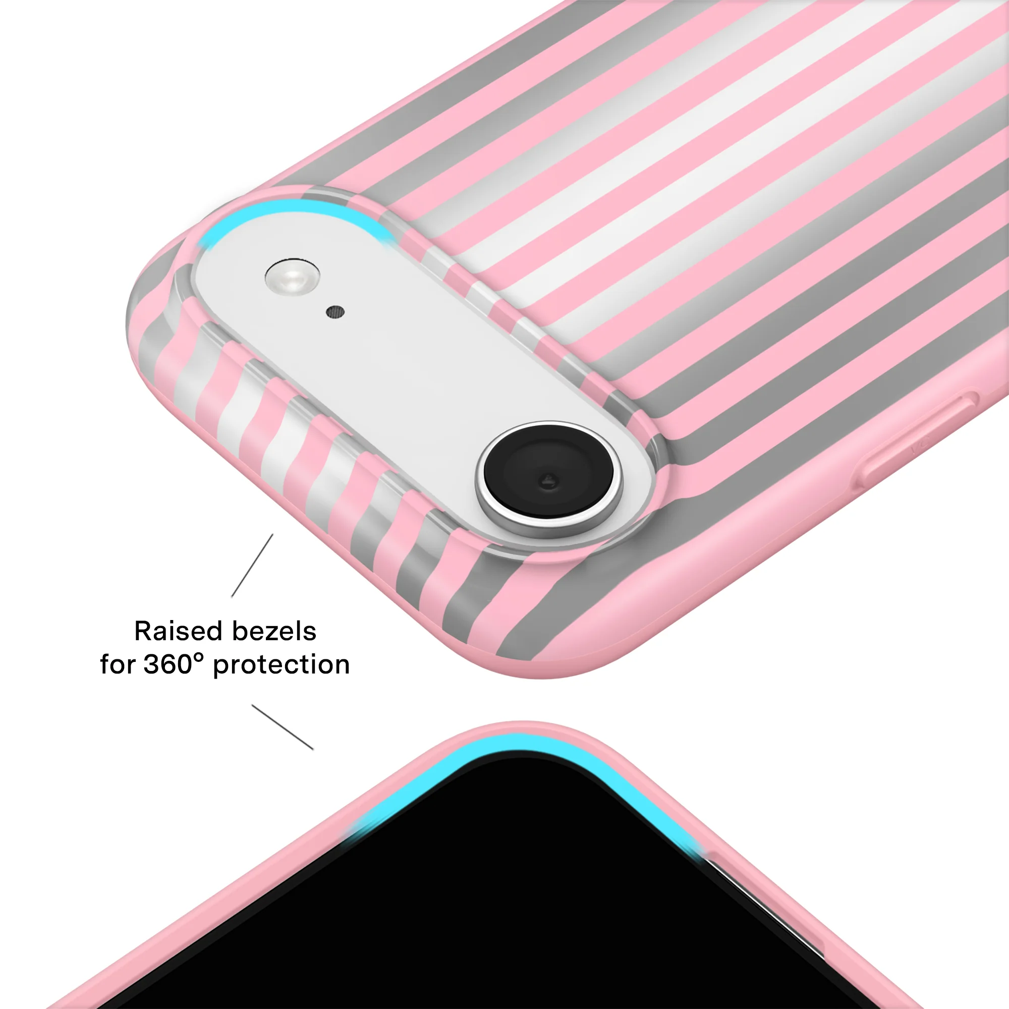 Pink Chrome Stripes iPhone Case - Image 68