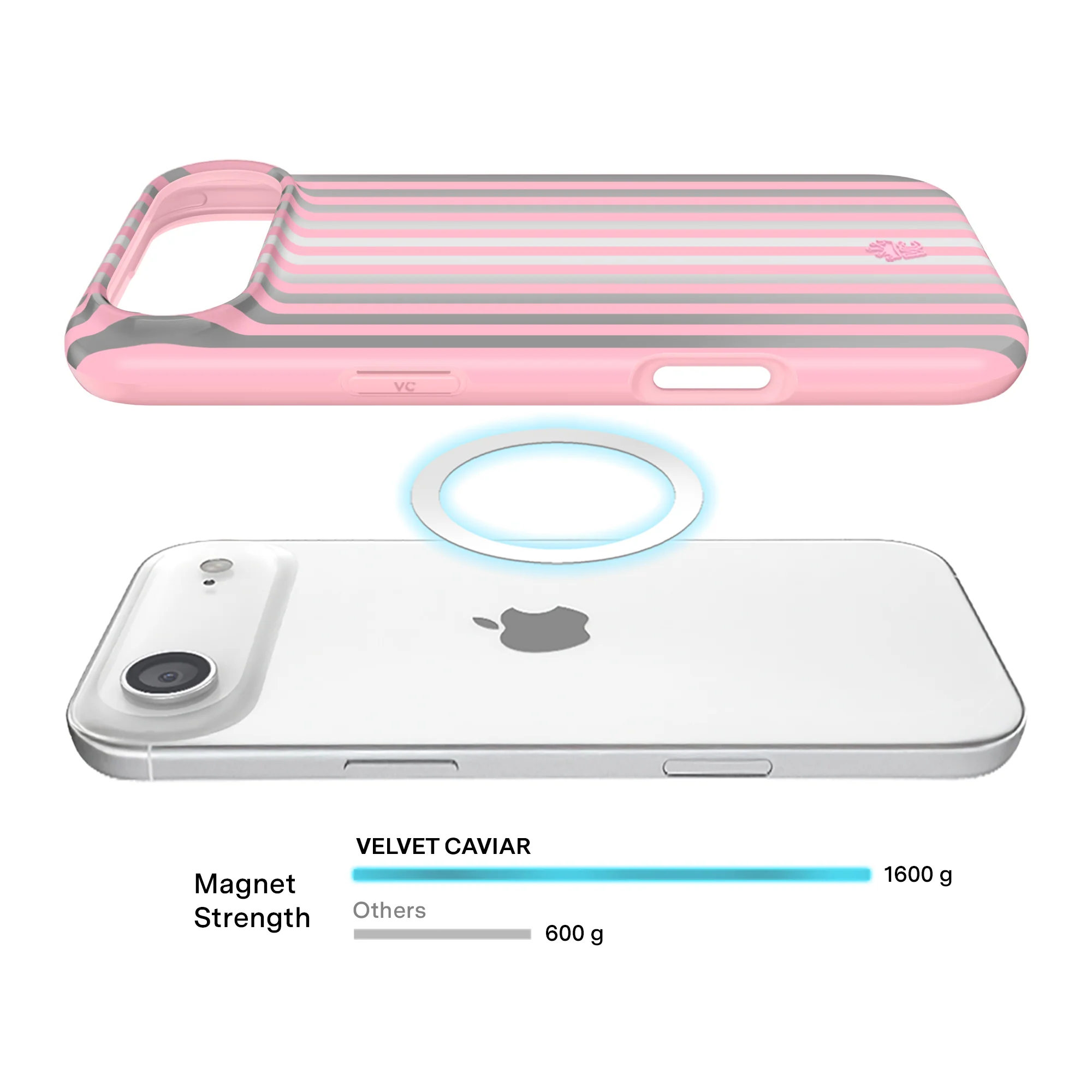 Pink Chrome Stripes iPhone Case - Image 69