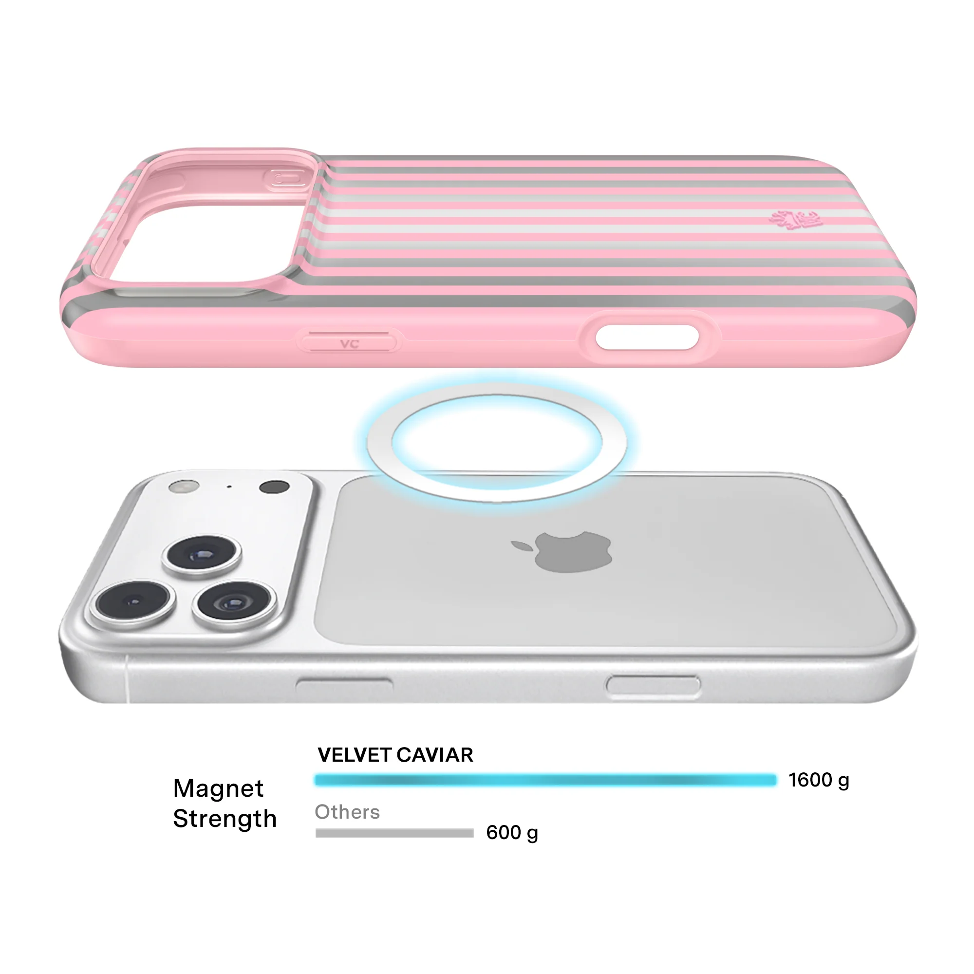 Pink Chrome Stripes iPhone Case - Image 79