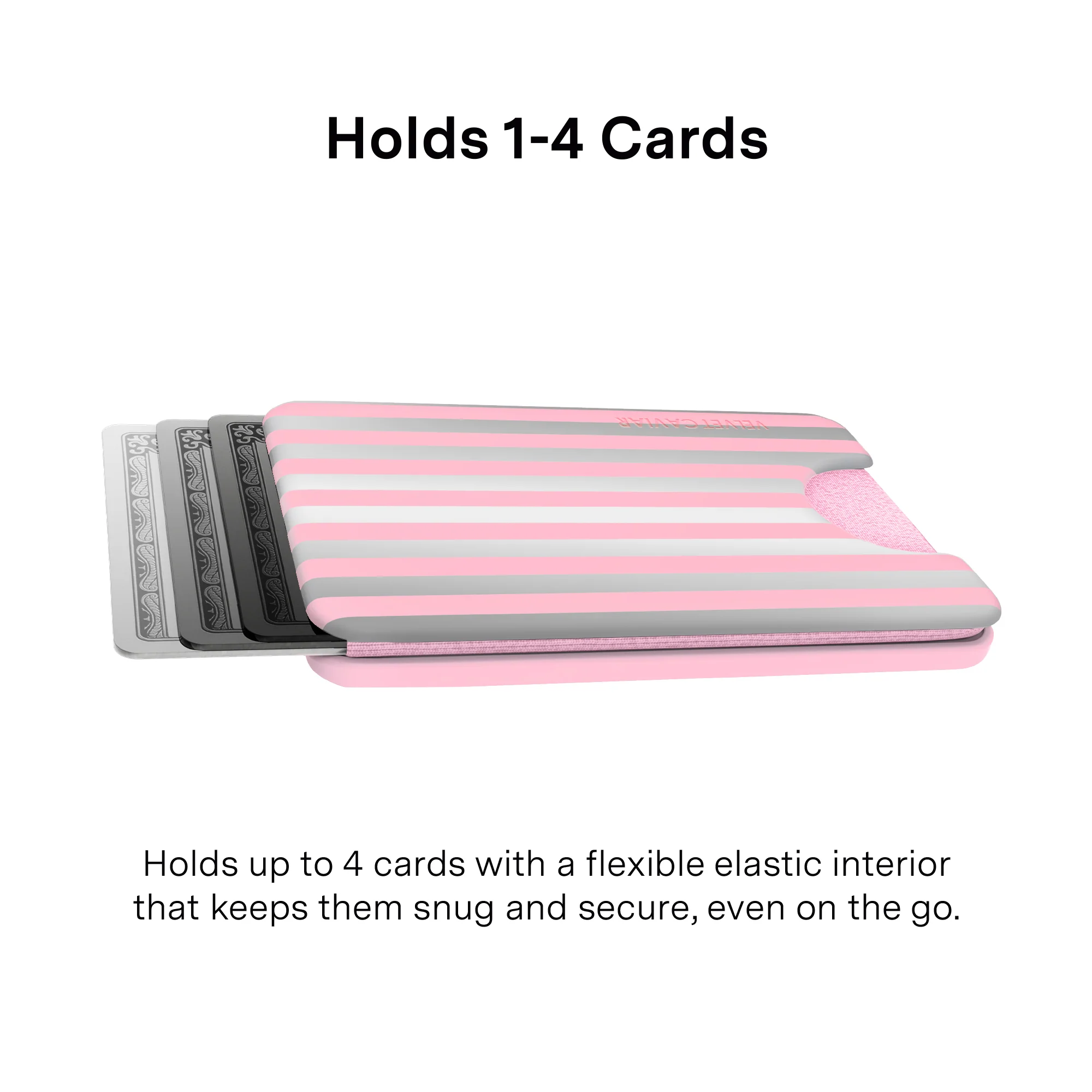 Pink Chrome Stripes MagSafe Wallet - Image 3